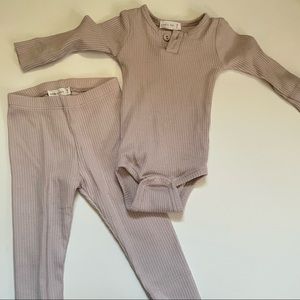 Jamie Kay ribbed set iris light purple pants onesie